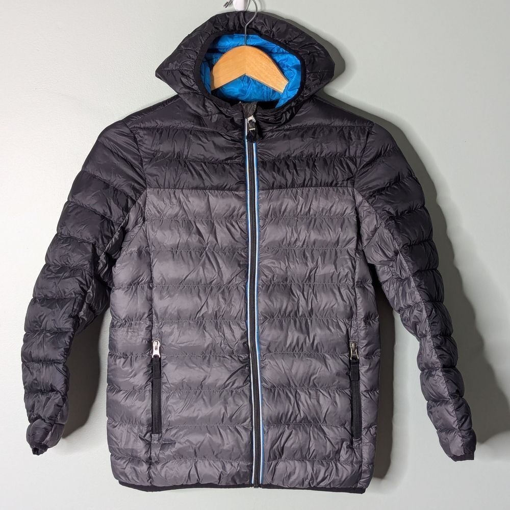 Gerry Down Filled Kids Black & Grey Puffer Jacket Size M 10 12